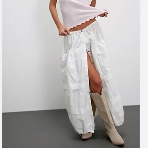 NWT Free People Eloise Clean Ivory/White Maxi Skirt. Size S